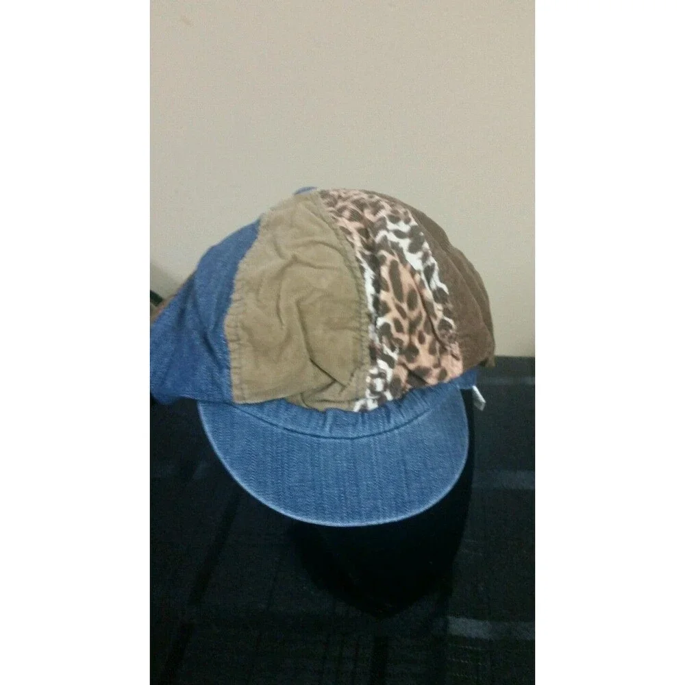 Girls The Children's Place jean cap brown corduroy leopard 18 24 mo hat